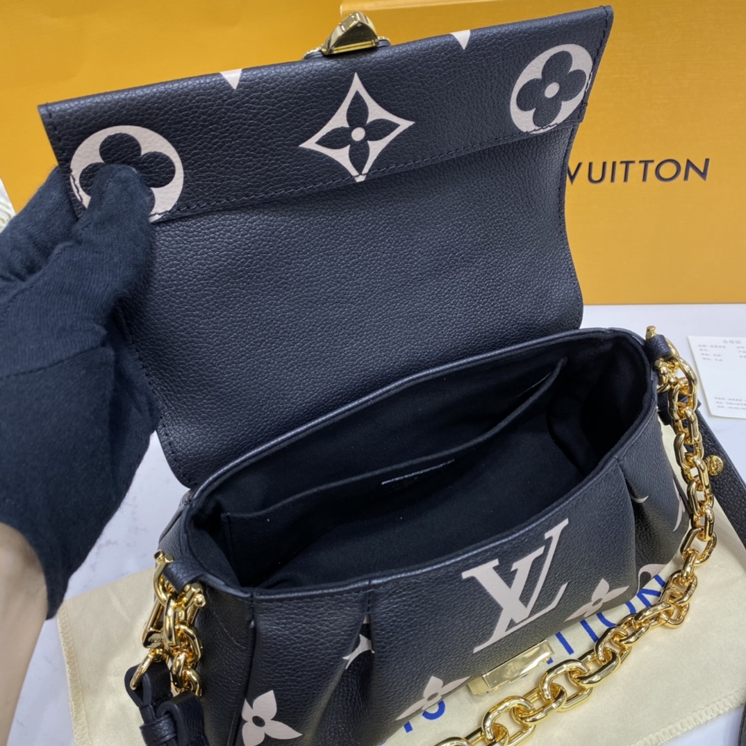 Louis Vuitton FAVORITE Monogram Shoudler Bag  M45859 Black/Beige